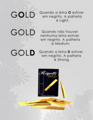 Palheta Rigotti Gold Sax Alto (Unidade)